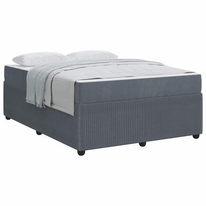Bedframe met matras Anders Donkergrijs 160 x 200 cm Fluweel