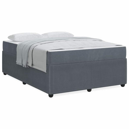 Bedframe met matras Anders Donkergrijs 160 x 200 cm Fluweel