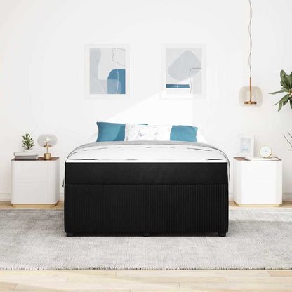 Bedframe met matras Anders Zwart 160 x 200 cm Fluweel