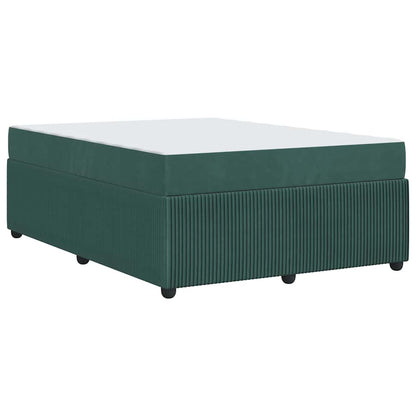 Bedframe met matras Anders Donkergroen 160 x 200 cm Fluweel