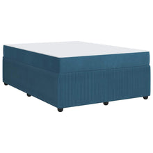 Bedframe met matras met matras Blauw 160 x 200 cm Fluweel