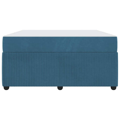 Bedframe met matras met matras Blauw 160 x 200 cm Fluweel