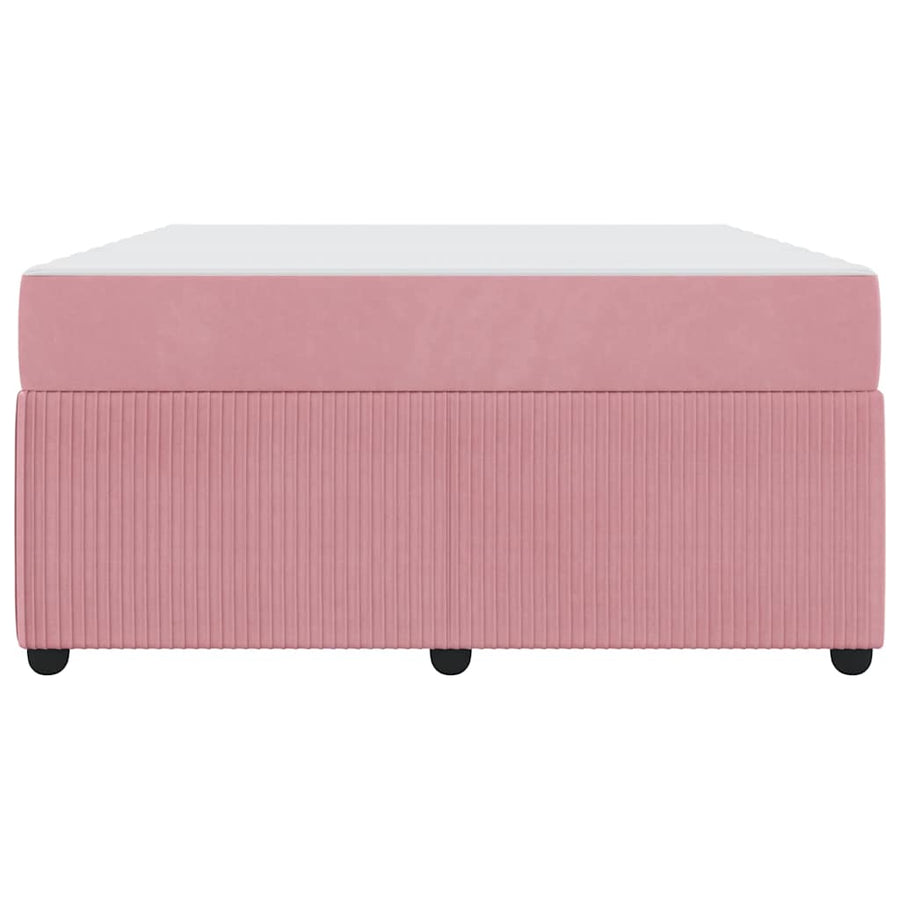 Bedframe met matras met matras Roze 160 x 200 cm Fluweel