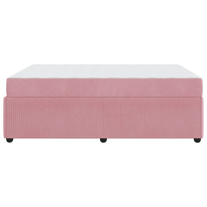Bedframe met matras met matras Roze 160 x 200 cm Fluweel