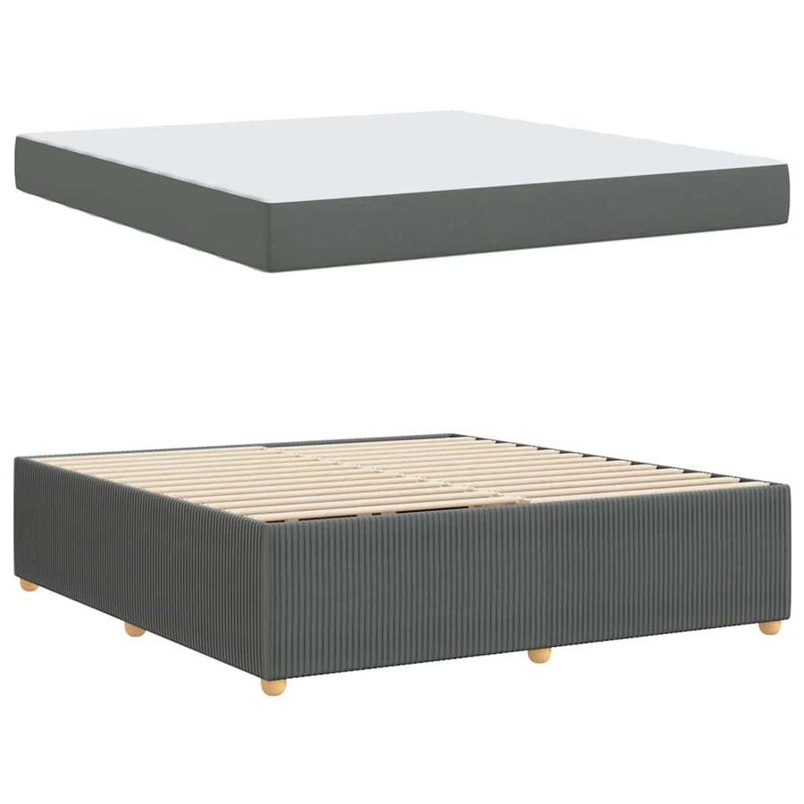 Bedframe Anders Donkergrijs 180 x 200 cm Stof