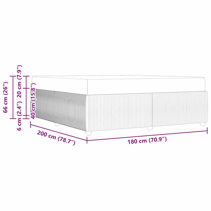 Bedframe Met Matras Met Matras Stof 180 x 200 cm