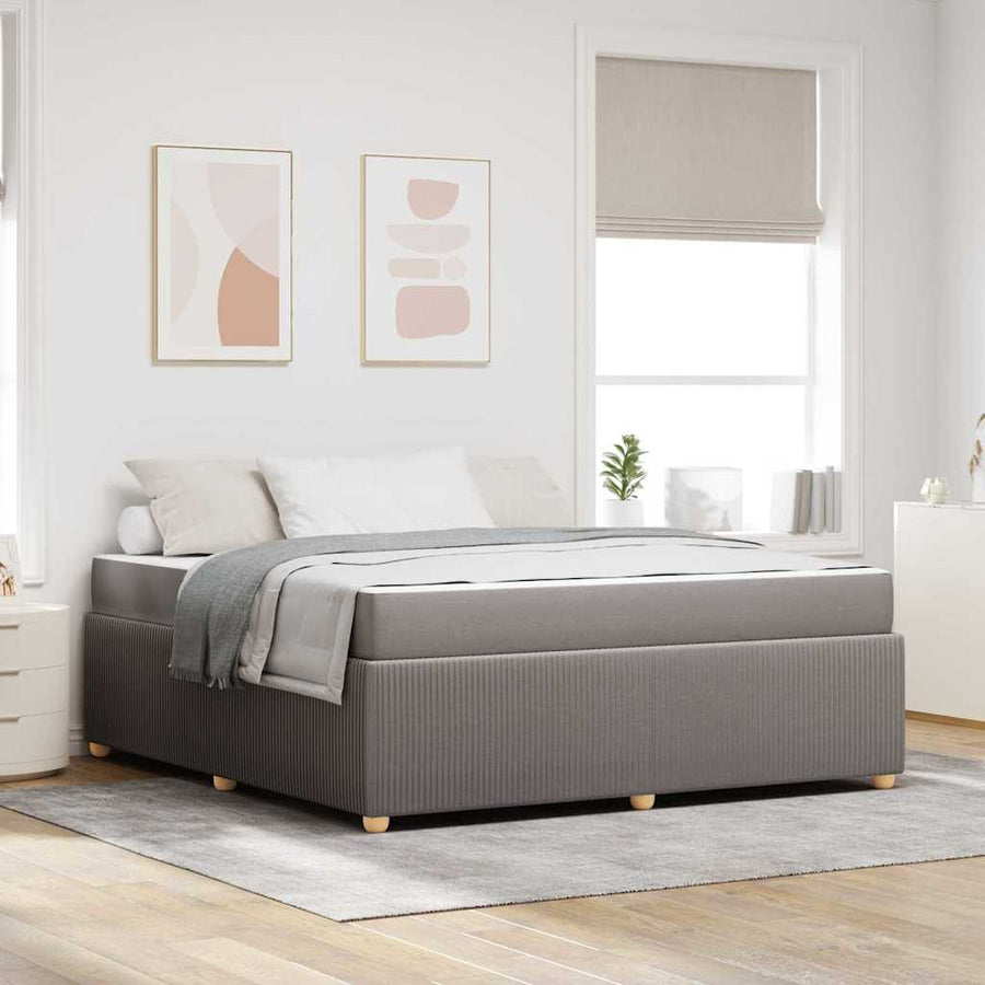 Bedframe met matras met matras Taupe 180 x 200 cm Stof