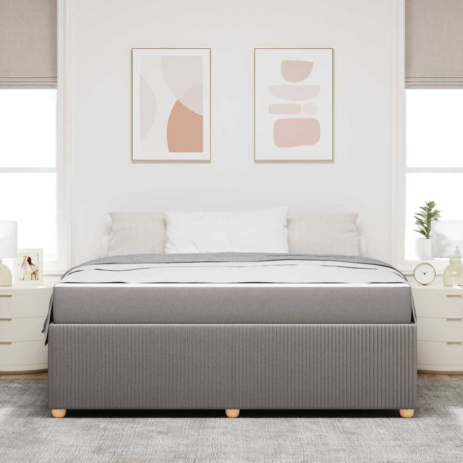 Bedframe met matras met matras Taupe 180 x 200 cm Stof
