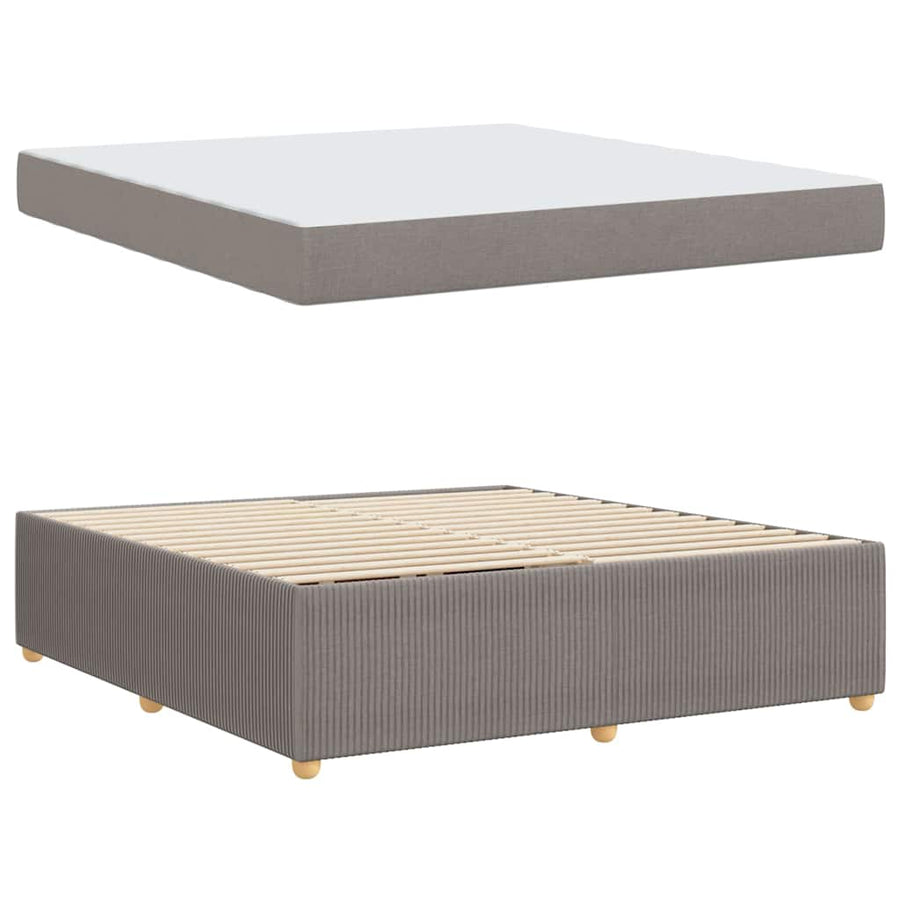 Bedframe met matras met matras Taupe 180 x 200 cm Stof
