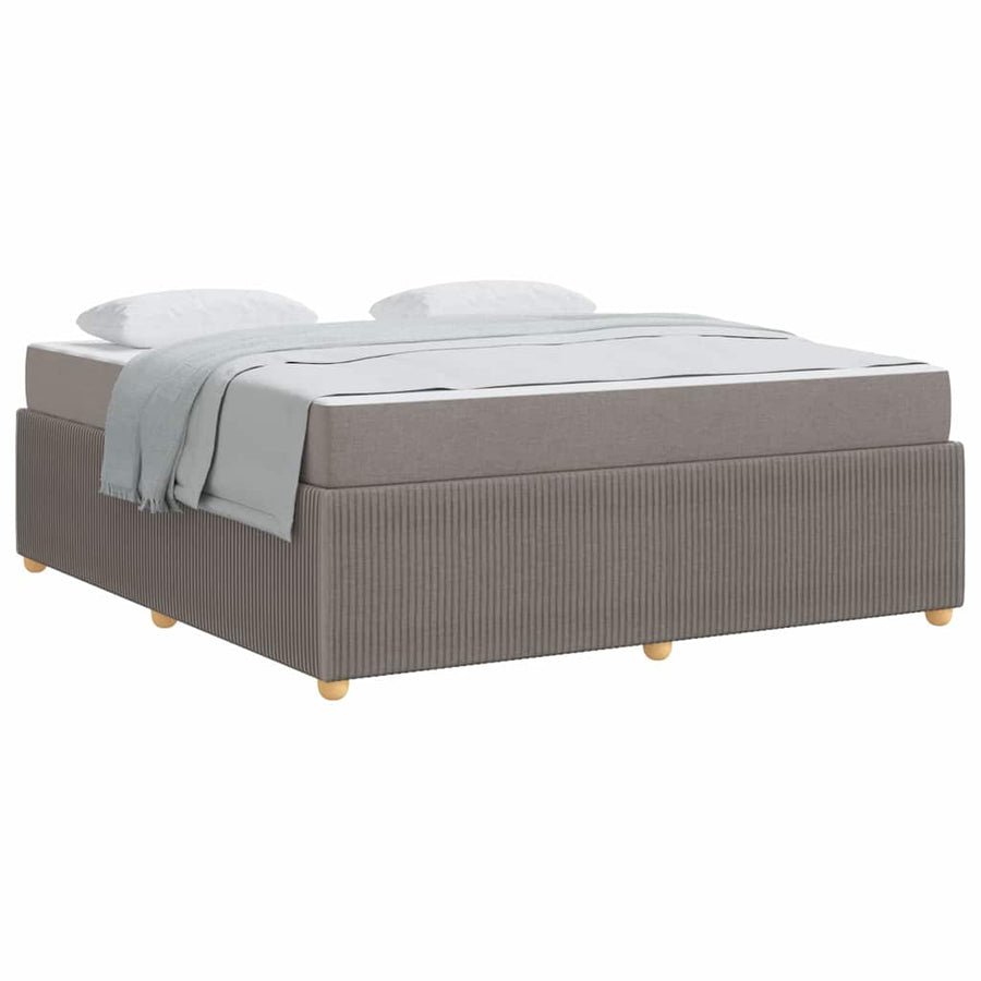 Bedframe met matras met matras Taupe 180 x 200 cm Stof