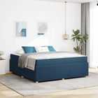 Bed Frame with Mattress Blue 180 x 200 cm Fabric