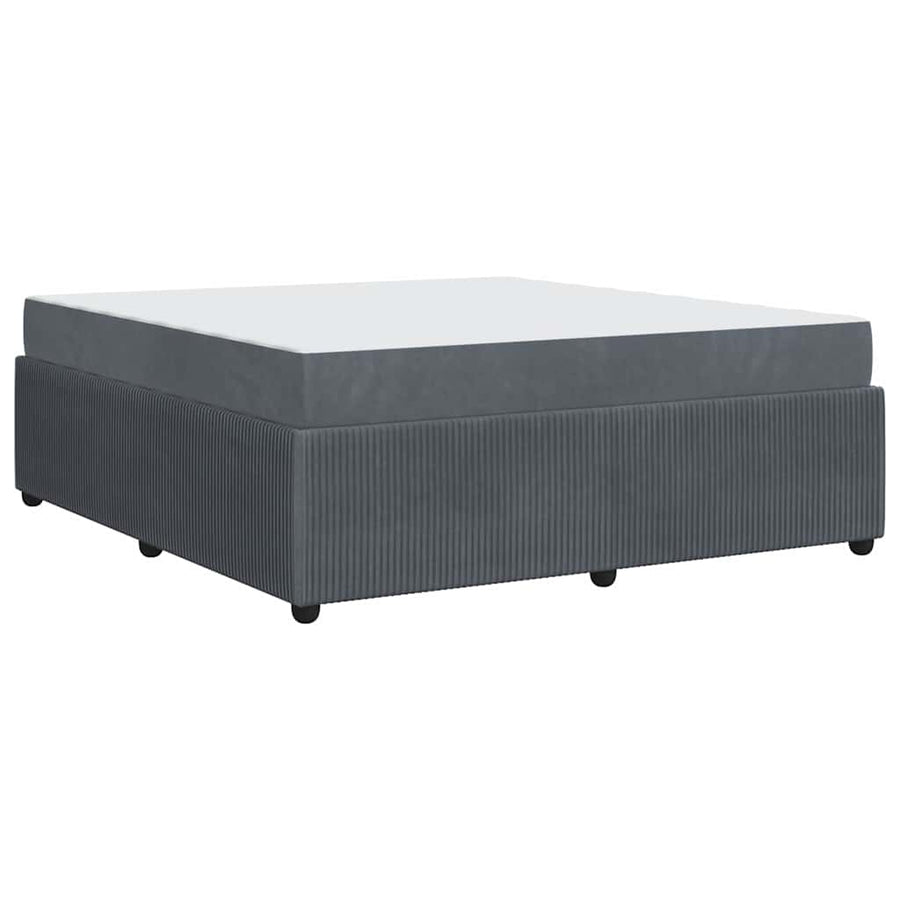 Bedframe met matras Anders Donkergrijs 180 x 200 cm Fluweel