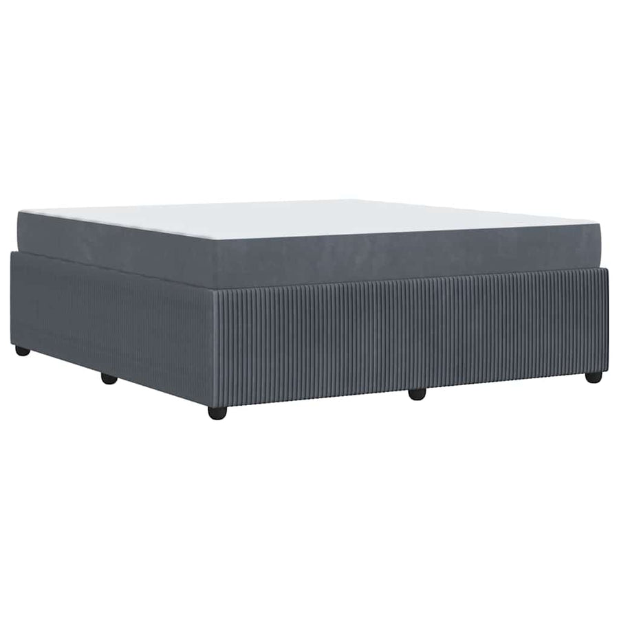 Bedframe met matras Anders Donkergrijs 180 x 200 cm Fluweel