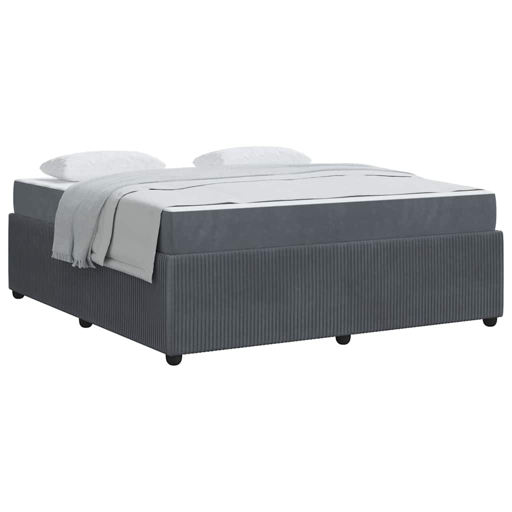 Bedframe met matras Anders Donkergrijs 180 x 200 cm Fluweel