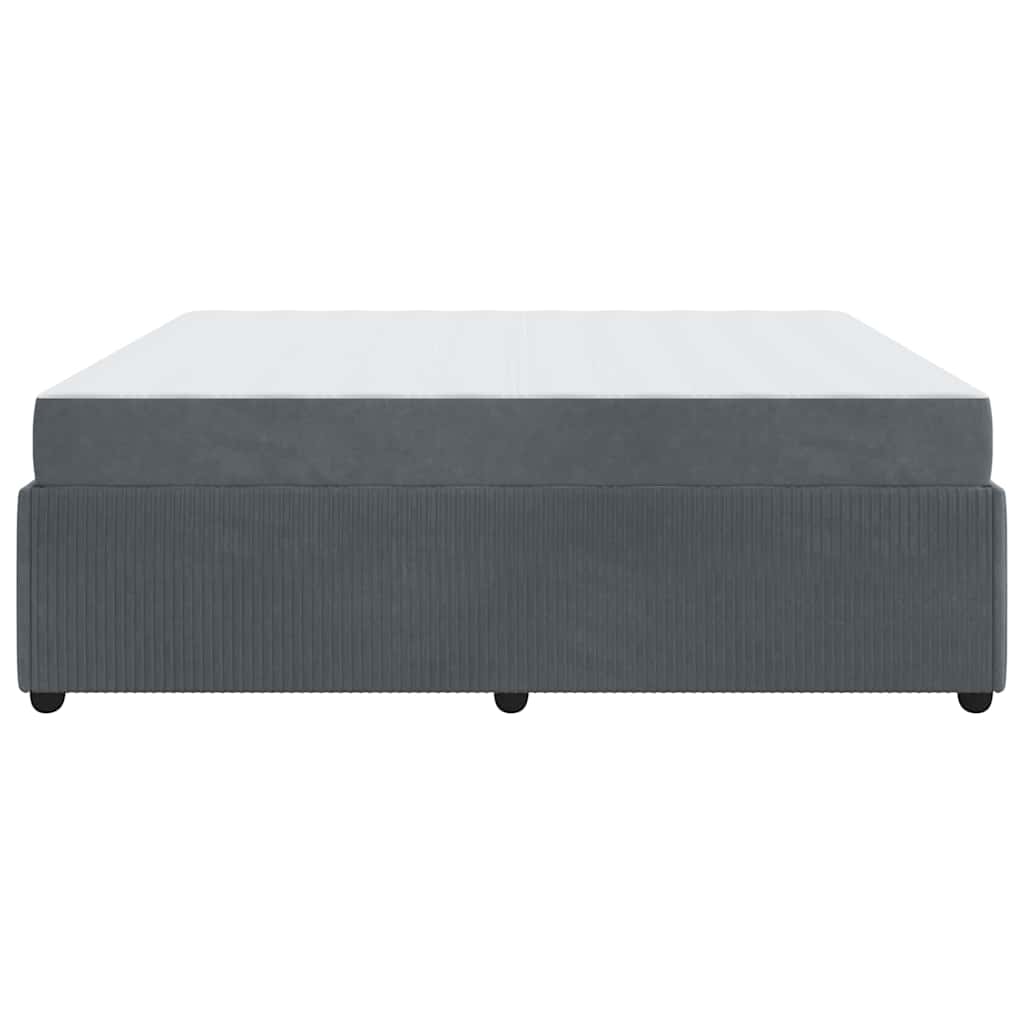 Bedframe met matras Anders Donkergrijs 180 x 200 cm Fluweel