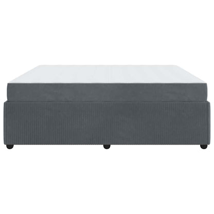 Bedframe met matras Anders Donkergrijs 180 x 200 cm Fluweel