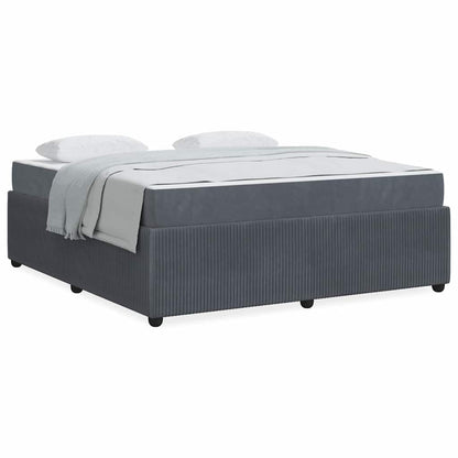 Bedframe met matras Anders Donkergrijs 180 x 200 cm Fluweel