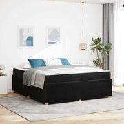 Bed Frame with Mattress Black 180 x 200 cm Fabric