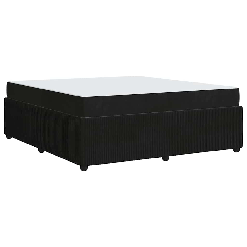 Bedframe met matras Anders Zwart 180 x 200 cm Fluweel