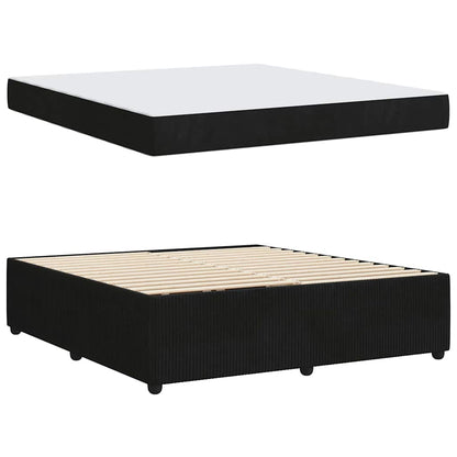 Bedframe met matras Anders Zwart 180 x 200 cm Fluweel