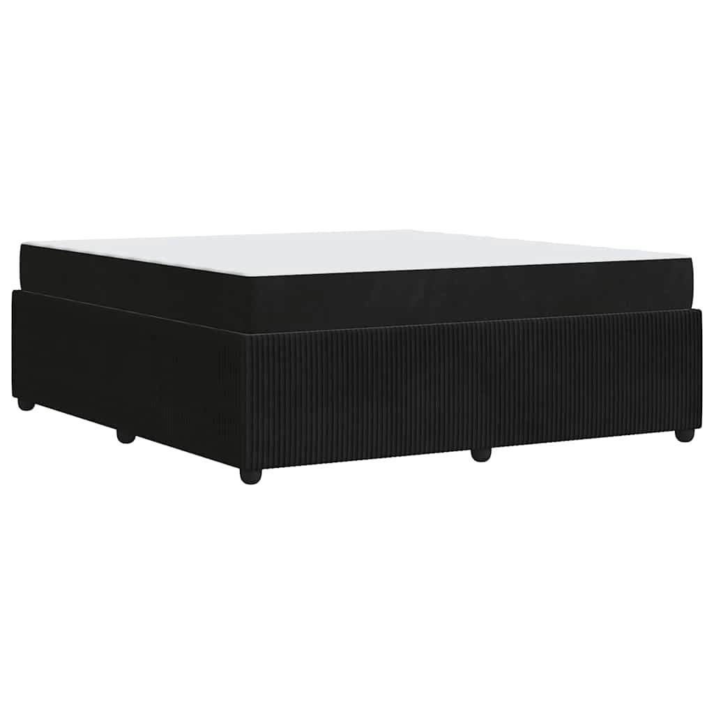 Bedframe met matras Anders Zwart 180 x 200 cm Fluweel