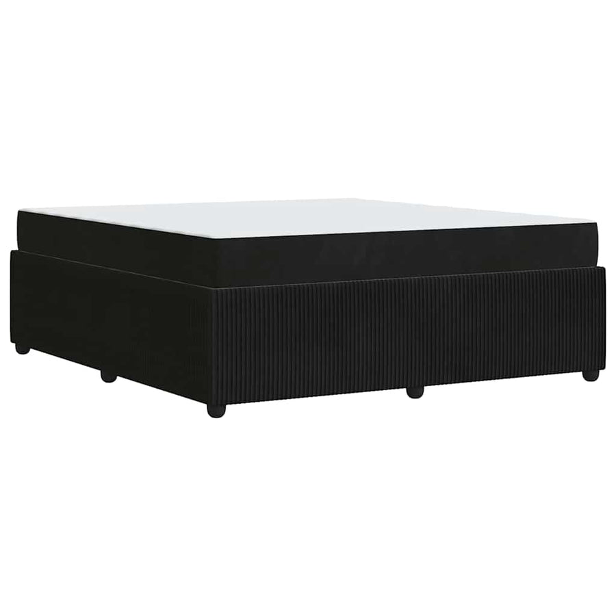 Bedframe met matras Anders Zwart 180 x 200 cm Fluweel