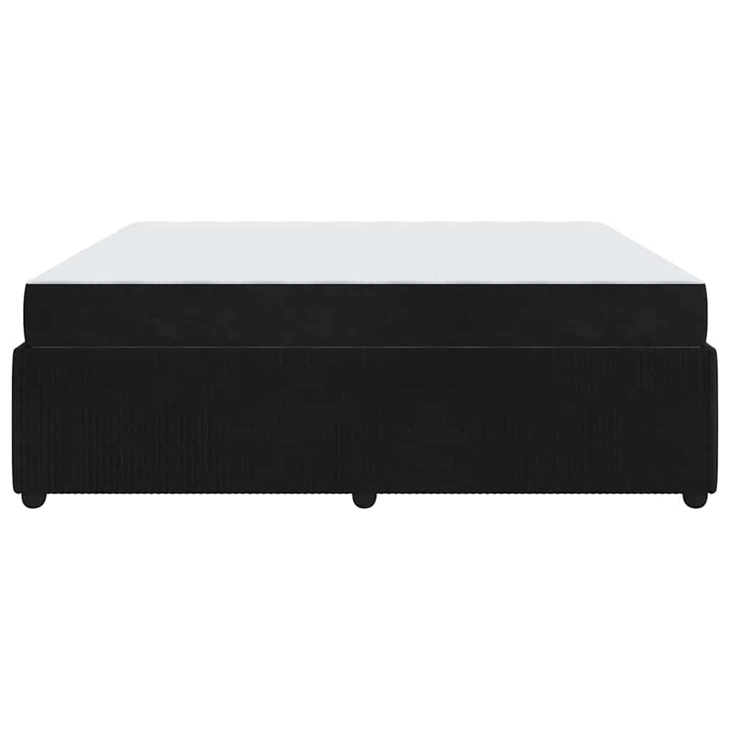 Bedframe met matras Anders Zwart 180 x 200 cm Fluweel