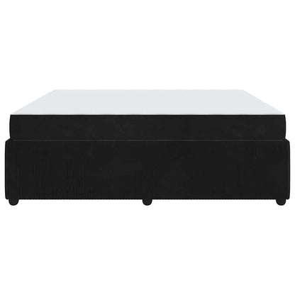 Bedframe met matras Anders Zwart 180 x 200 cm Fluweel