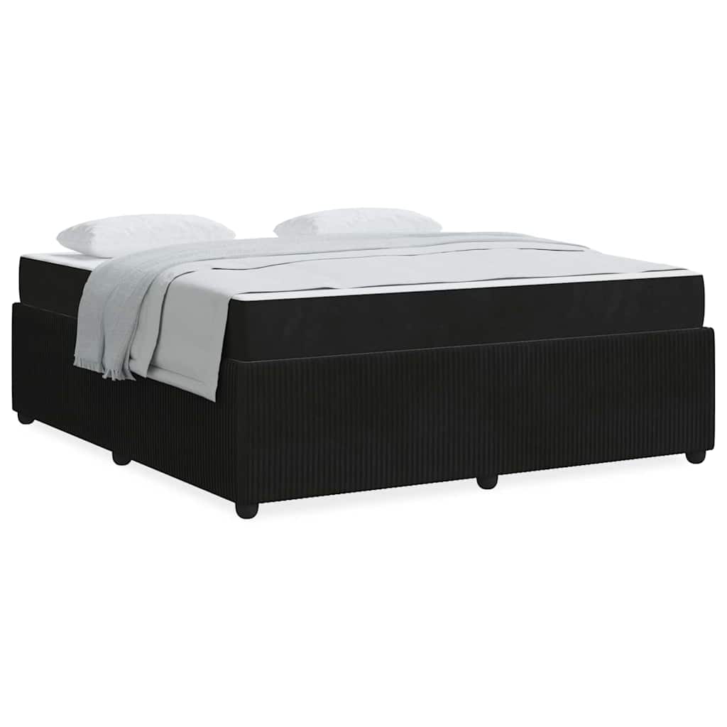 Bedframe met matras Anders Zwart 180 x 200 cm Fluweel