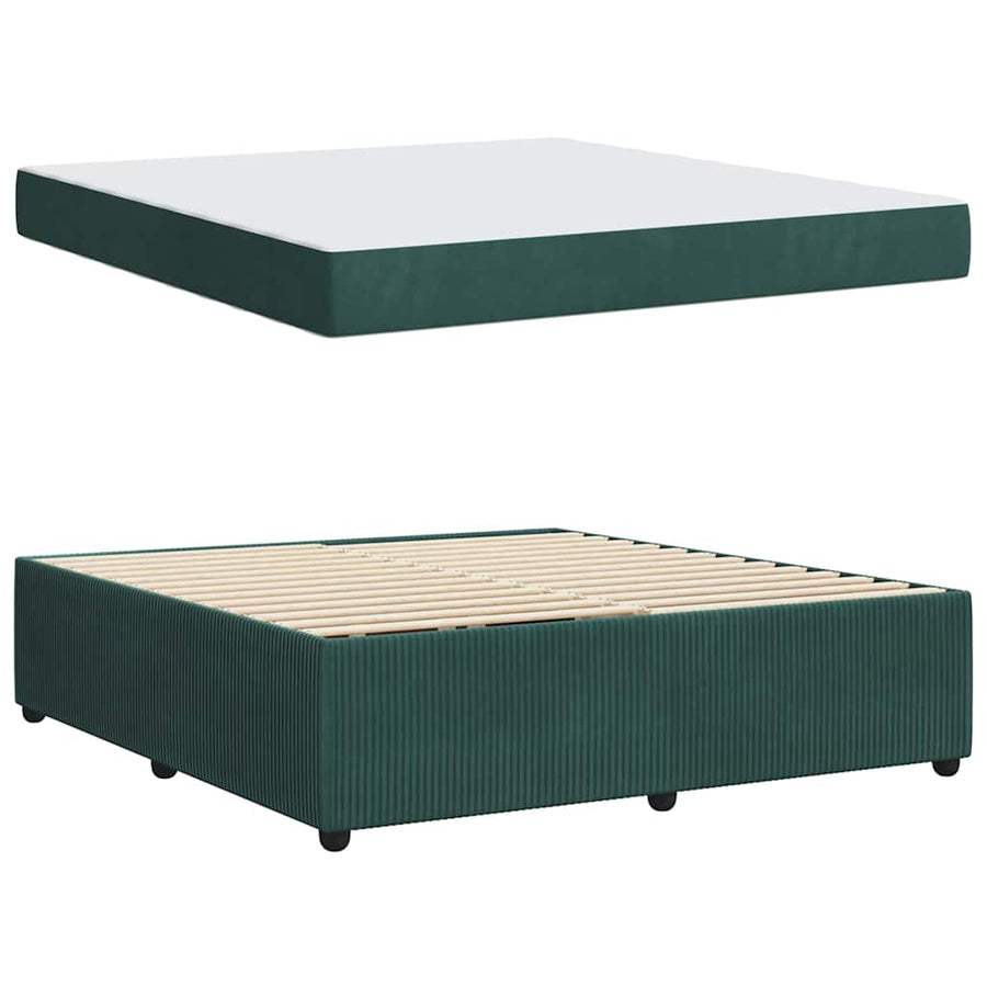 Bedframe met matras Anders Donkergroen 180 x 200 cm Fluweel