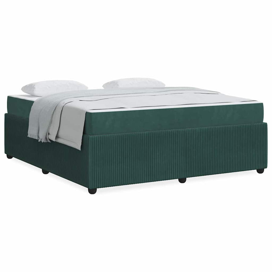 Bedframe met matras Anders Donkergroen 180 x 200 cm Fluweel