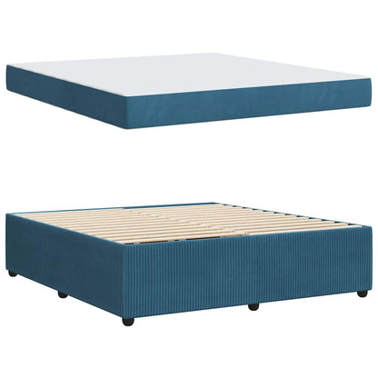 Bedframe met matras Anders Blauw 180 x 200 cm Fluweel