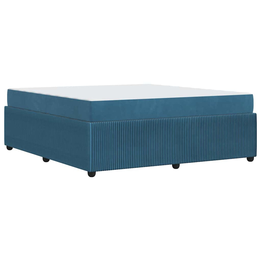Bedframe met matras Anders Blauw 180 x 200 cm Fluweel