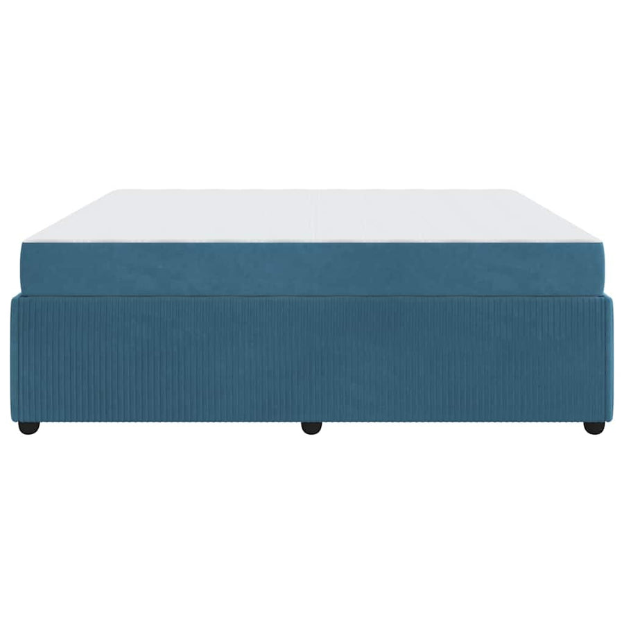Bedframe met matras Anders Blauw 180 x 200 cm Fluweel