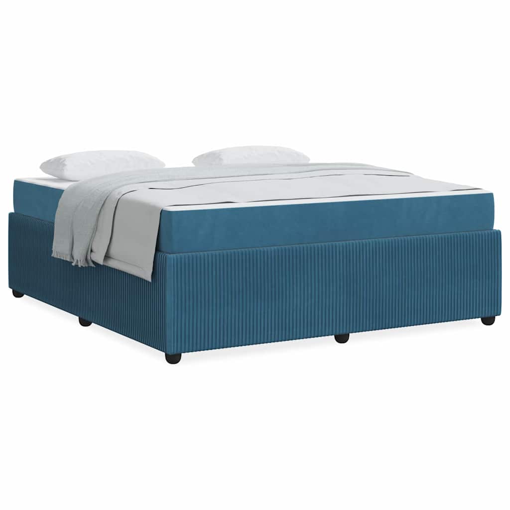 Bedframe met matras Anders Blauw 180 x 200 cm Fluweel