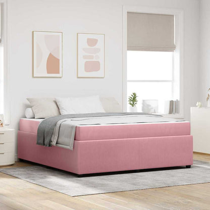 Bedframe met matras Anders Roze 180 x 200 cm Fluweel