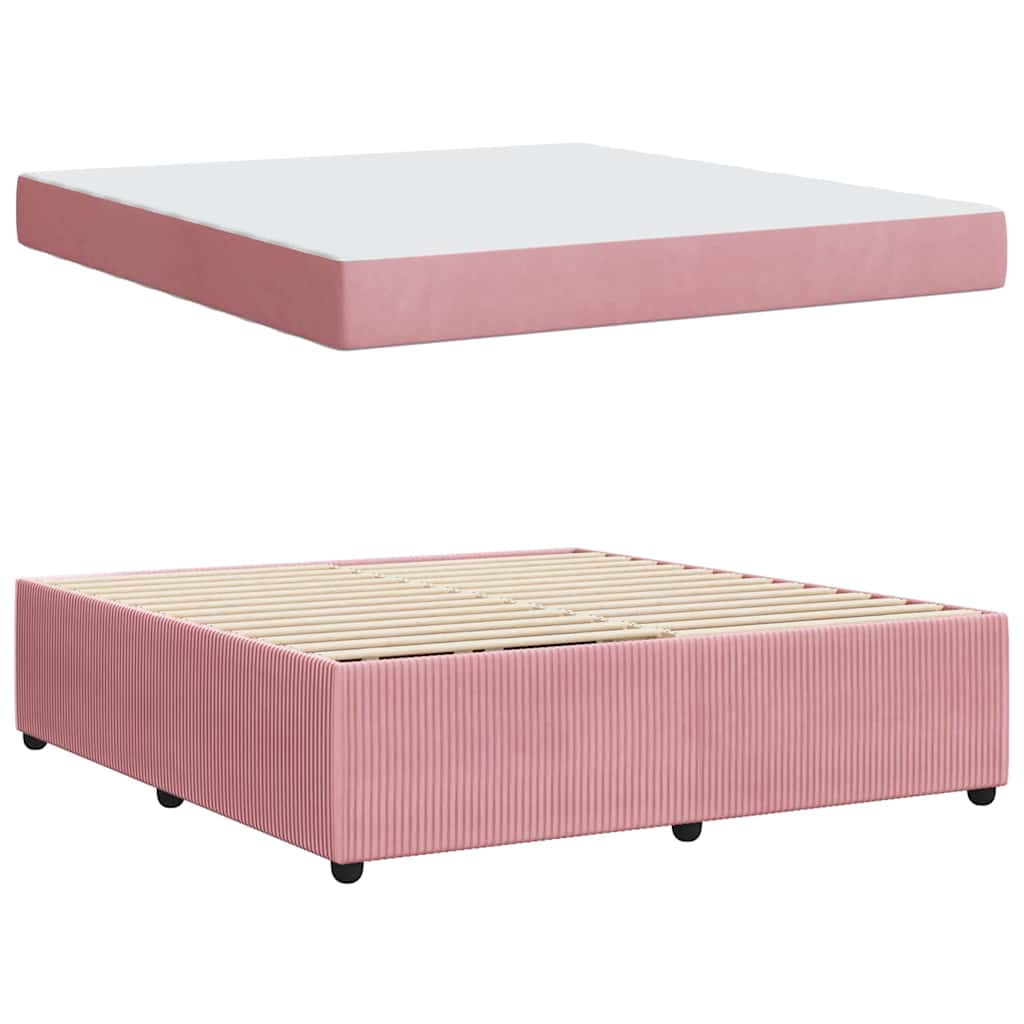 Bedframe met matras Anders Roze 180 x 200 cm Fluweel