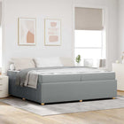 Bedframe lichtgrijs 200x200 cm stof