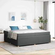 Bedframe 200x200 cm donkergrijs stof