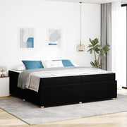 Bedframe 200x200 cm stof zwart