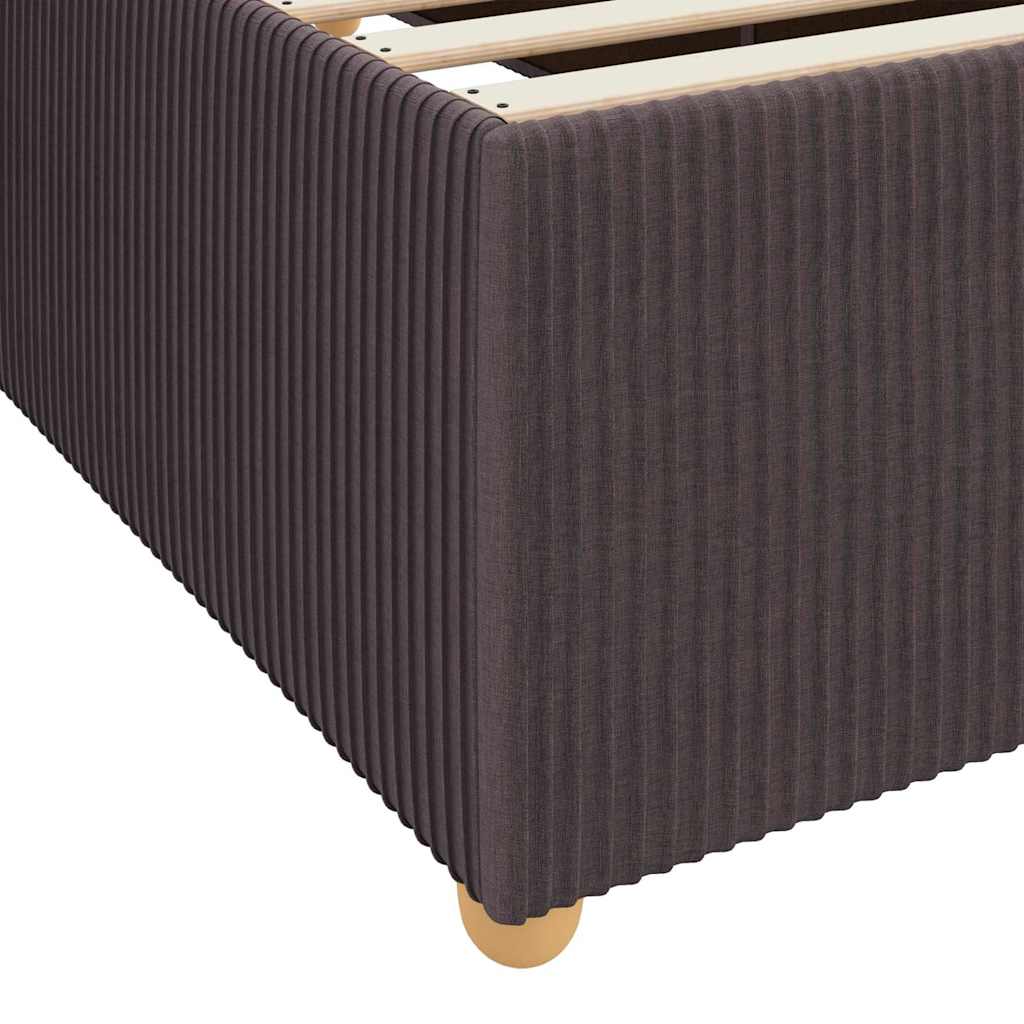 Bedframe met matras met matras Donkerbruin 200 x 200 cm Stof