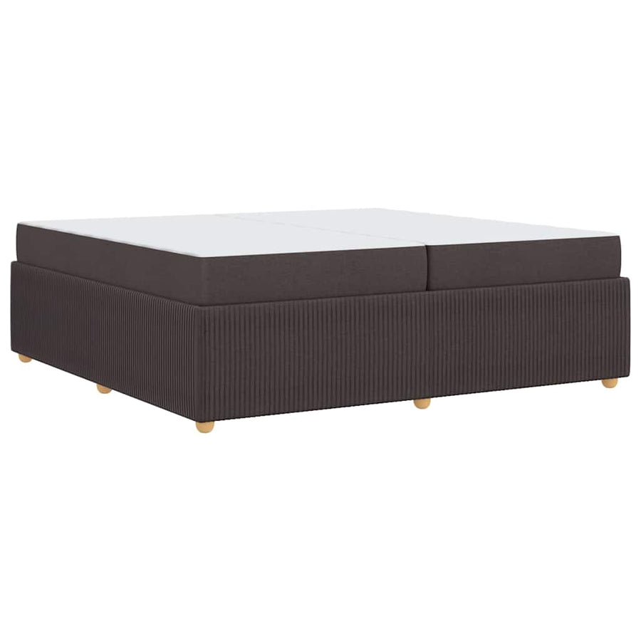 Bedframe met matras met matras Donkerbruin 200 x 200 cm Stof