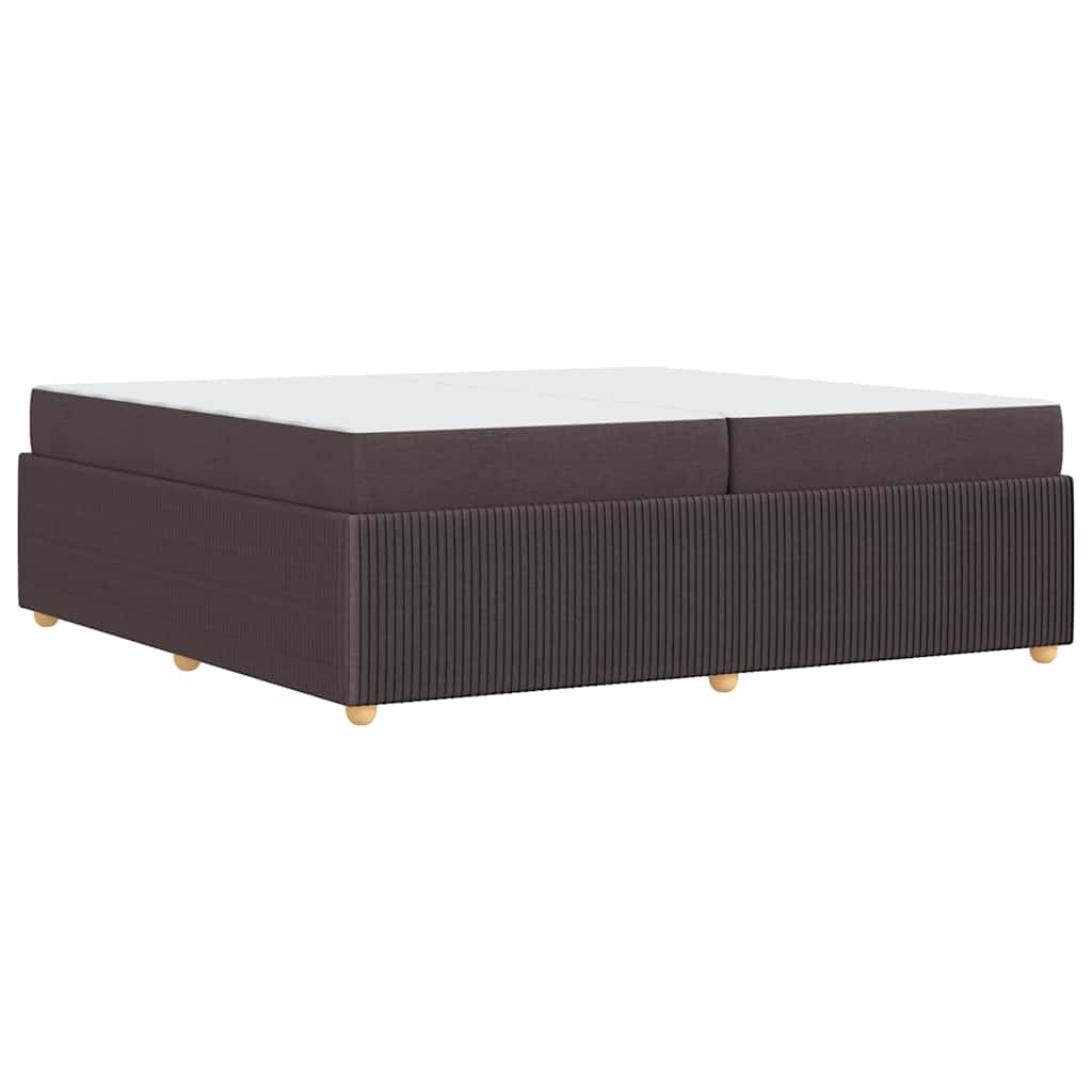 Bedframe met matras met matras Donkerbruin 200 x 200 cm Stof