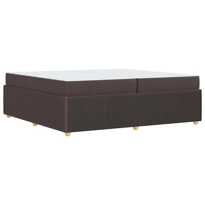 Bedframe met matras met matras Donkerbruin 200 x 200 cm Stof
