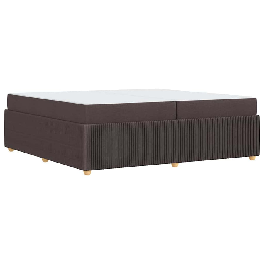 Bedframe met matras met matras Donkerbruin 200 x 200 cm Stof