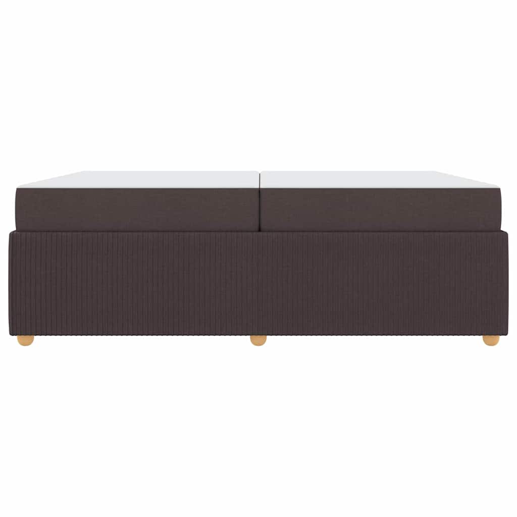 Bedframe met matras met matras Donkerbruin 200 x 200 cm Stof