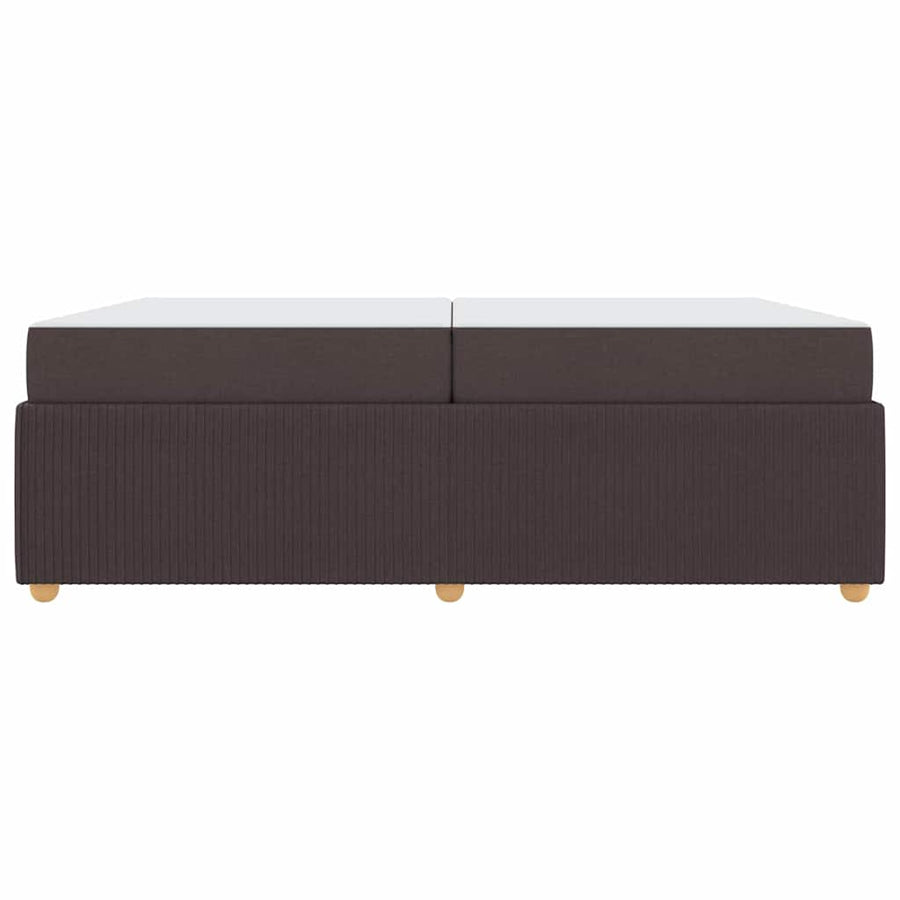 Bedframe met matras met matras Donkerbruin 200 x 200 cm Stof