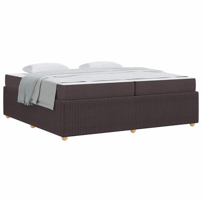 Bedframe met matras met matras Donkerbruin 200 x 200 cm Stof