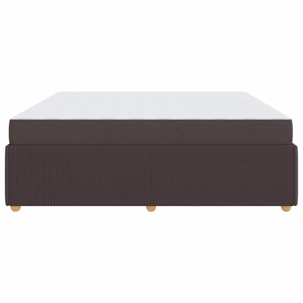 Bedframe met matras met matras Donkerbruin 200 x 200 cm Stof