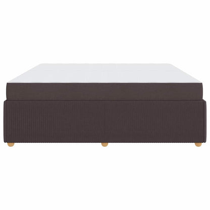 Bedframe met matras met matras Donkerbruin 200 x 200 cm Stof